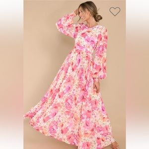 Red Dress Boutique long sleeve floral print maxi